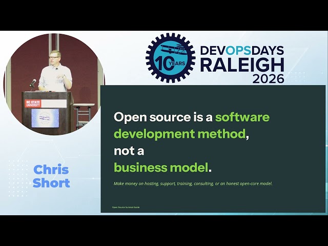 DevOpsDays Raleigh 2026: Chris Short - Open Source Survival Guide