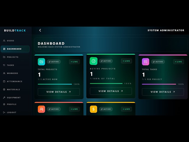 BUILDTRACK COMPLETE FULL STACK MERN CONSTRUCTION MANAGEMENT PLATFORM