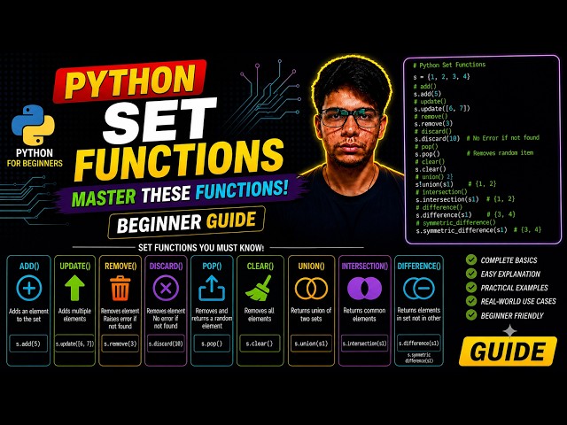 Python Set Functions Tutorial for Beginners