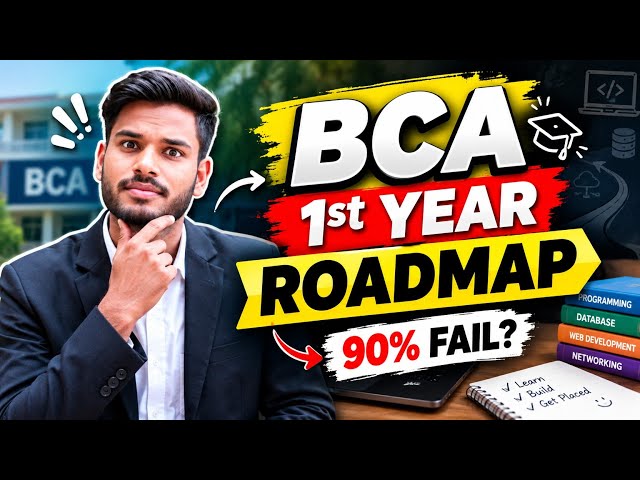 BCA 1st Year Roadmap 2026 🔥| What to Learn & Do in 1st Year? | Complete Guide By BCA Life with Guddu