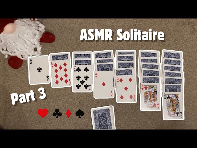 ASMR | Calm Solitaire Gameplay ♠️ Soft Card Sounds & A Big Win Part 3