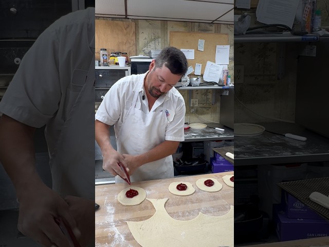 Step 1: Cherry Fried Pie-Build it and seal it!  #fyp #cherry #pie #food #tutorial #video #cooking