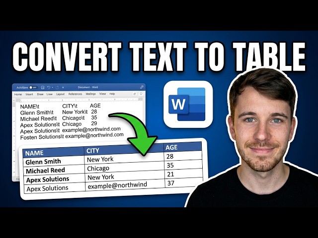 How to Convert Text to a Table in Microsoft Word (Quick Steps)