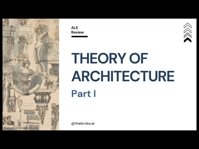 Theory of Architecture PART1 | TOA ALE Review