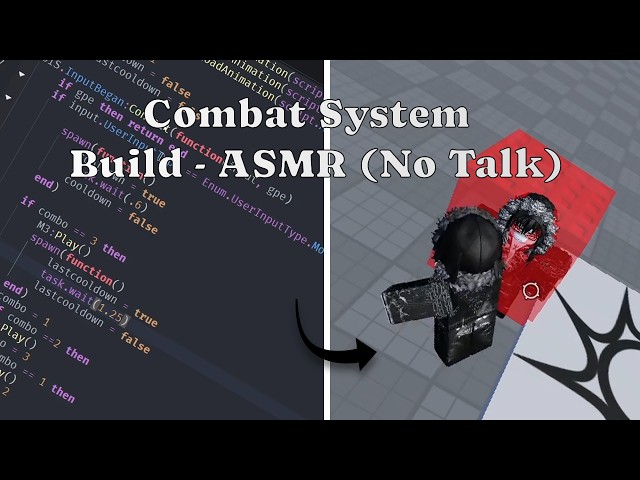 ASMR Roblox Coding | Scripting a Combat System (No Talking)