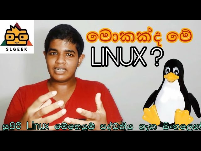 SL GEEK| සිංහලෙන් - What is Linux ? All about Linux in Sinhala