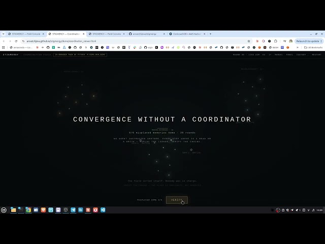 Stigmergy -- CockroachDB × AWS Hackathon