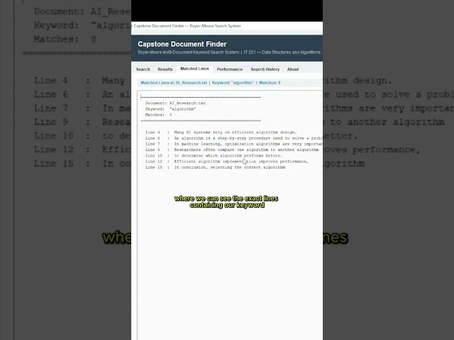 Boyer–Moore Algorithm(Capstone Document Finder system)