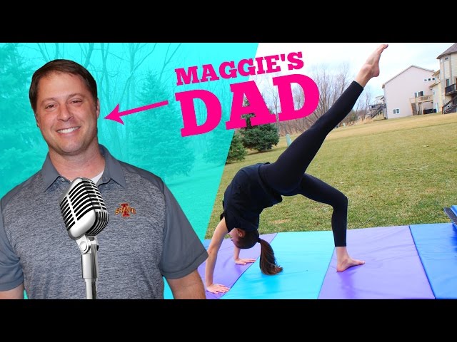 DAD DOES MY VOICEOVER! Backbend Kickover Tutorial Edition!