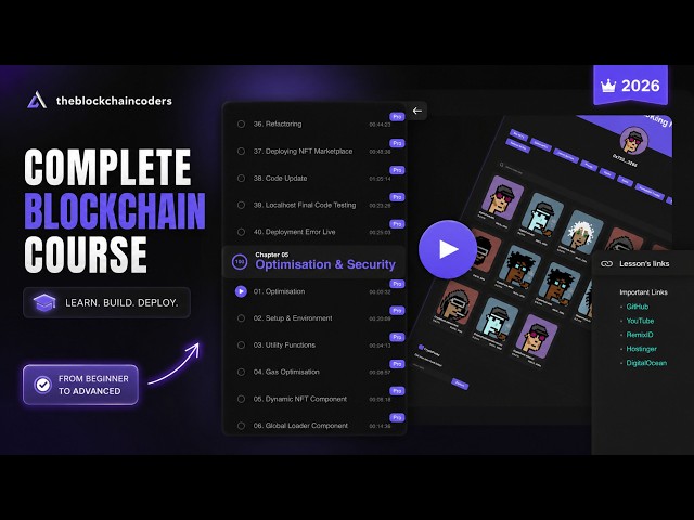 Blockchain Developer Bootcamp 2026 | Complete Web3 Course for Beginners to Advanced