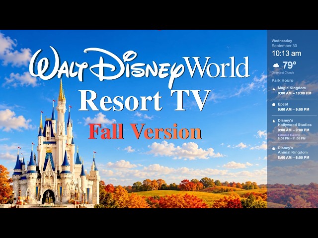 WDW Today Channel - Cozy Fall Ambience 🍂 | Walt Disney World Resort TV Live 24/7