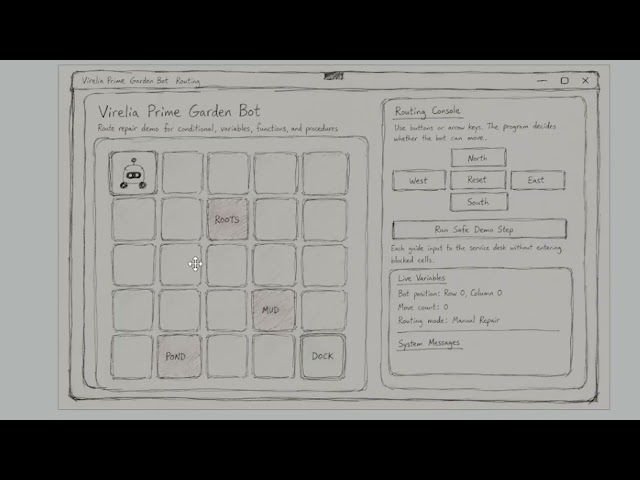 VB.NET virtual garden-bot story