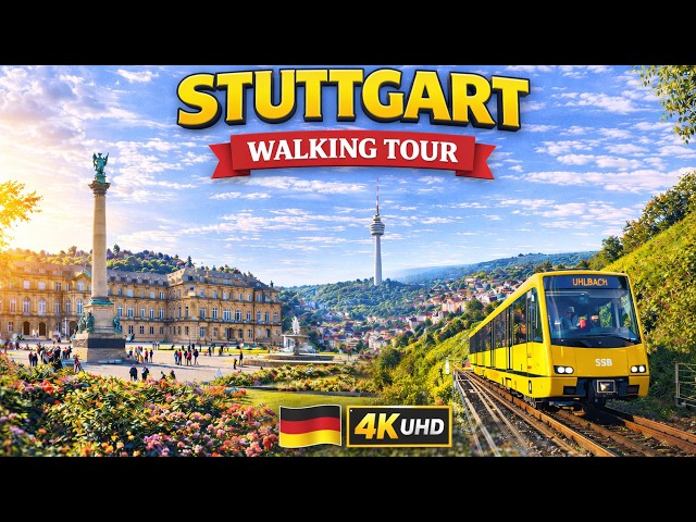 Stuttgart Germany 4K Walk 🇩🇪 | City Center Tour & Urban Vibes
