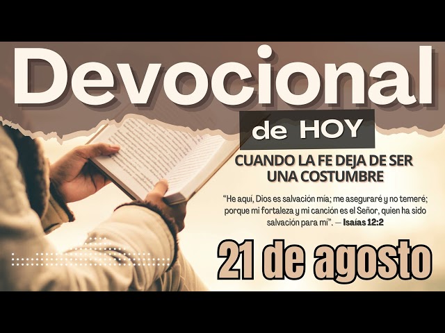 Today's Devotional | August 21, 2026 | Adan Vicente