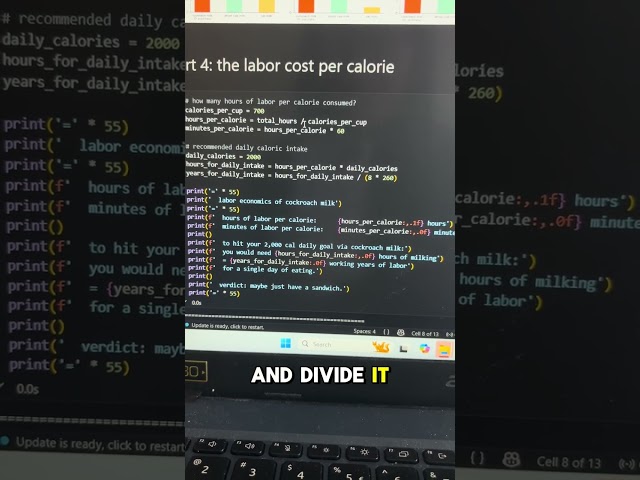 Using Python to answer cockroach milk questions 🥛🪳