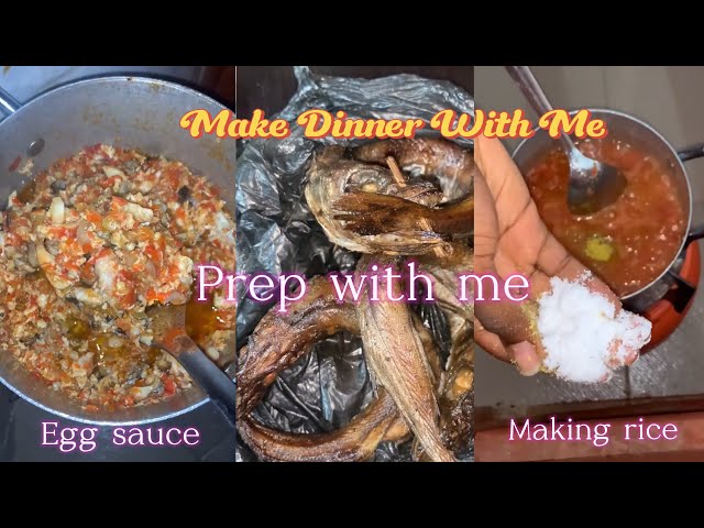 COOKING VLOG: MAKE SIMPLE DINNER WITH ME ,EGG SAUCE & MAKE WHITE RICE