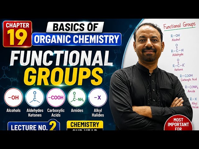Functional Groups | Chapter 19 | Basics of Organic Chemistry | Chemistry 2nd Year | Lecture 2