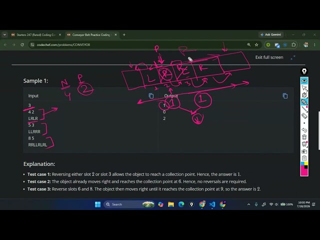 CodeChef Starters 247 Div 4 | C - Conveyor Belt Solution in C++ | Easy Explanation