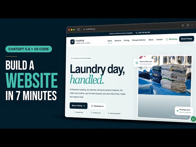Build a Beautiful Business Website With ChatGPT 5 6 in 7 Minutes No Coding