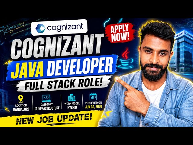 ✅ Cognizant Java Developer Hiring 2026 | Hybrid Job | Latest IT Jobs | Apply Fast ⏩