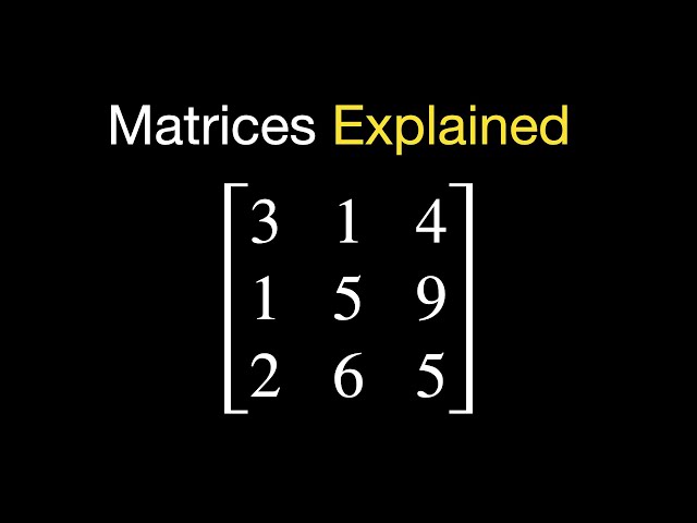 All the Intuition Behind Matrices in 5 Minutes.