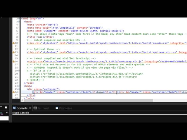 Episode 1 - How to create a responsive website with Bootstrap 3 | Aptana Studio 3