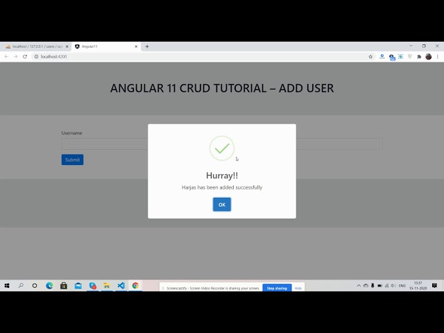 Angular 11 Crud Tutorial - Add User
