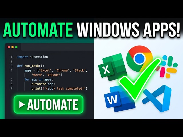 Automate Windows With Python! Open 5 Apps With One Click | Project #2