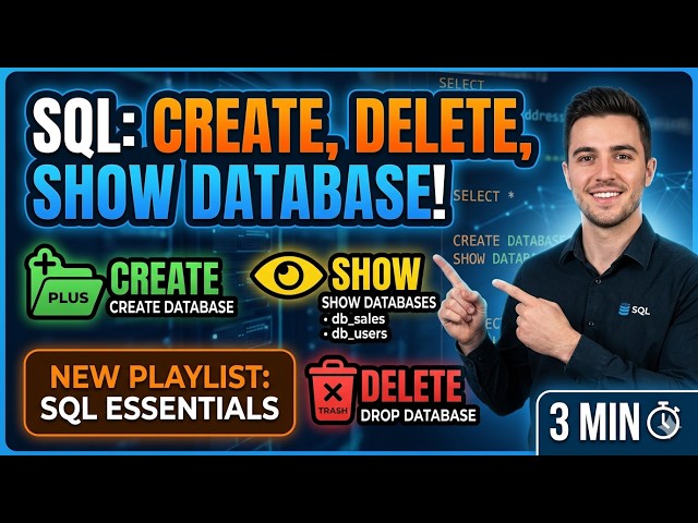 SQL Database Commands (CREATE, SHOW, DROP) – Within 3min !!