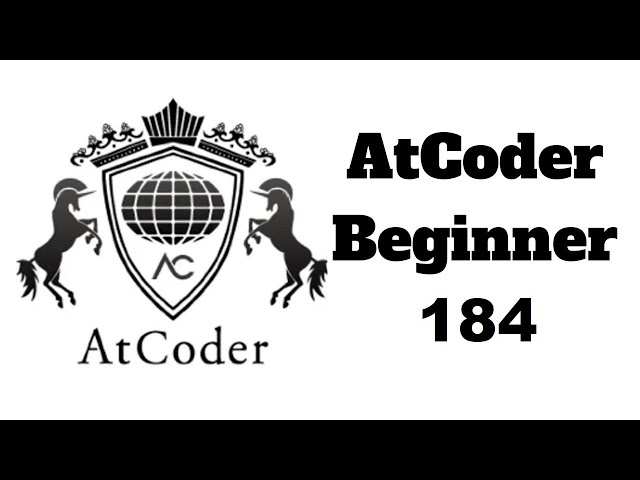 Atcoder Beginner Contest 184 Live Stream