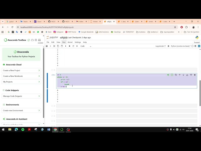 python 5. ders while ve for döngüleri