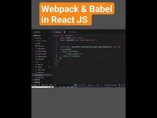 Webpack and Babel in React JS | React JS Tutorial in Hindi #react #reactjs #reactjscourse #tutorial