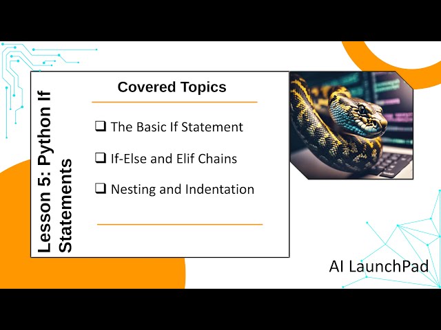 1.5 Python If Statements | If, If-Else, Elif Chains, Nested-If | Python Tutorial For Beginners