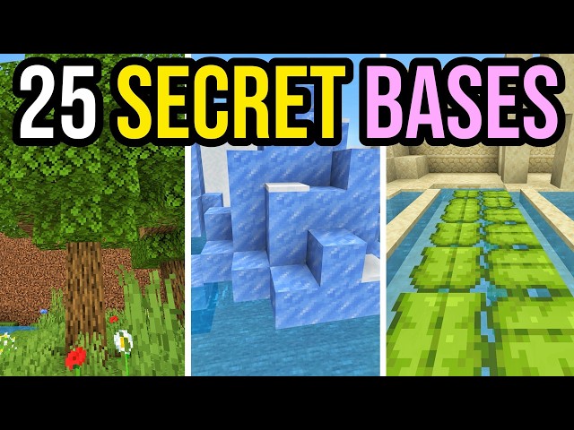 25 Secret Bases In Minecraft!