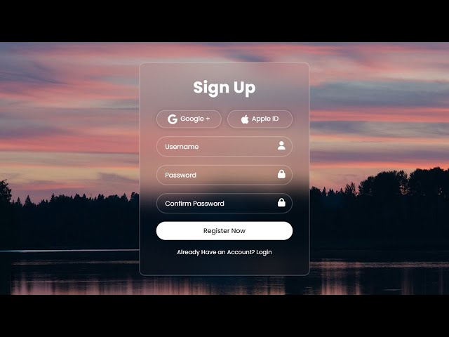 Sign Up Form UI Design using HTML CSS
