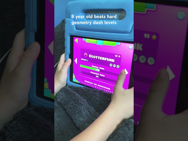 My cousin beat finger dash in geometry dash!