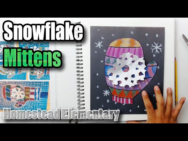 🎨 How to Draw Mittens with Snowflakes
