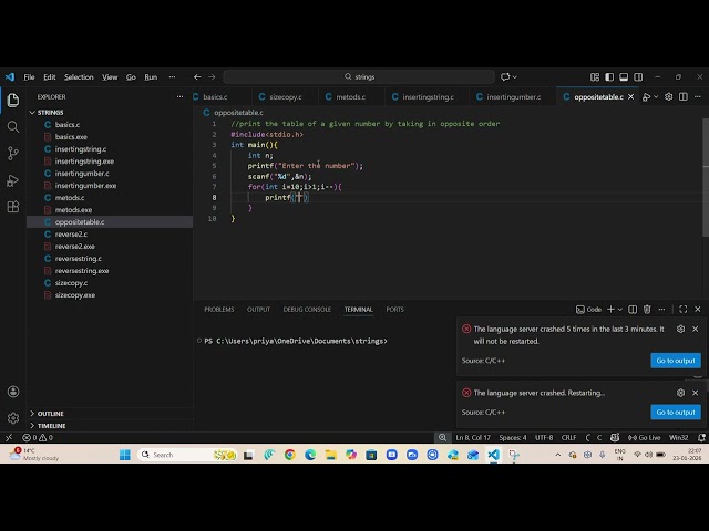 Subarray(Printing subarray )