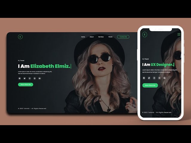 How To Make a Responsive Personal Portfolio Website using HTML & CSS   Stunning Portfolio Website