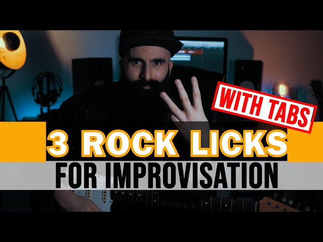 3 ROCK Licks For Improvisation (With TABS)