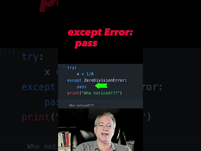 Ignore a Python exception and proceed #python #shorts