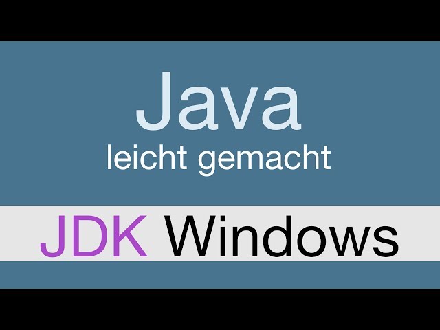 Java Programmieren lernen | JDK Windows installieren - 001