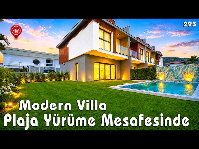 ¡A pasos de la playa! Tour de una moderna villa en venta con piscina y jardín en Kuşadası