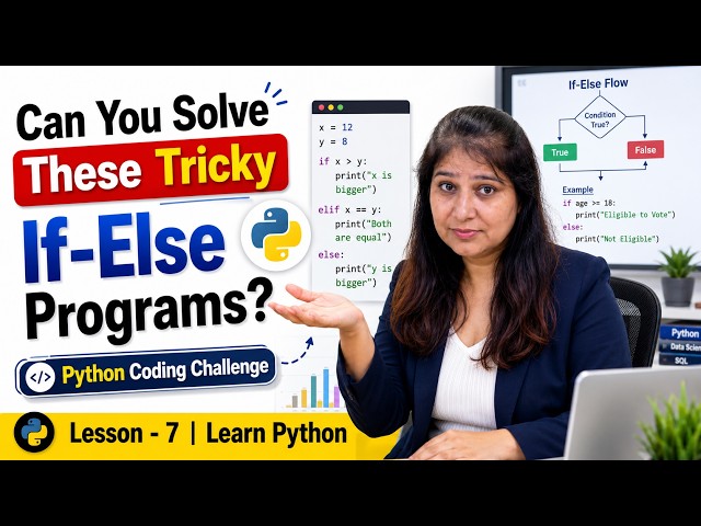 Can You Solve This Python If-Else Problem? | 1 Program Solution + 1 Homework | Lesson 7