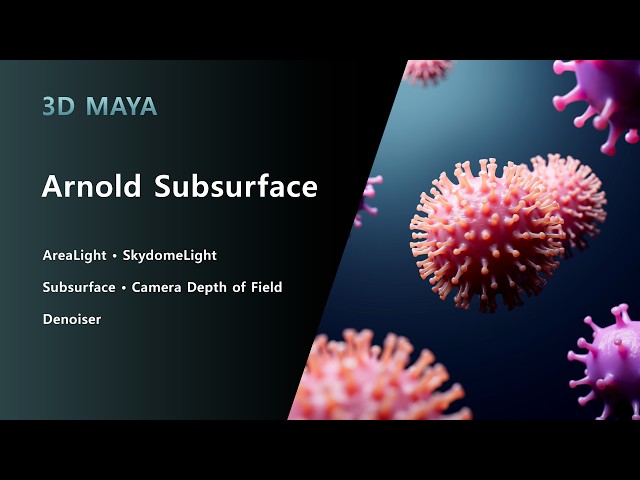 Maya Arnold Subsurface Scattering (SSS) & Depth of Field (DOF)
