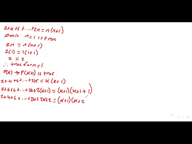 Proof by Mathematical Induction - Example I