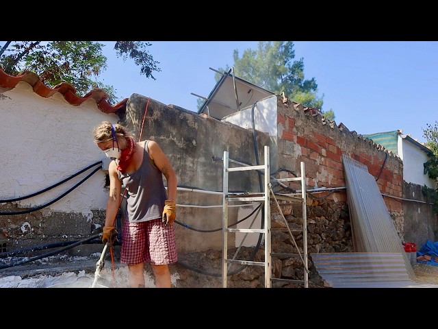 We HAD to get this done before the rain! ~BUILDING A HOMESTEAD in SPAIN