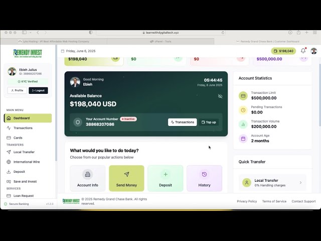 How to Create an Online Banking Website with IRS refund, kyc, saving plans etc | Step-by-Step Guide