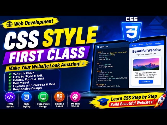 🎨 **CSS Introduction + Selectors | Complete CSS Tutorial for Beginners**