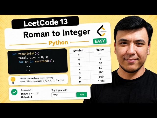 Roman to integer - Leetcode13(O'zbekcha)